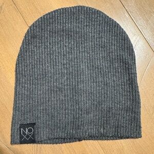 NOXX Gray Ribbed Beanie